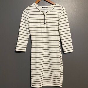 3/$40 The Vintage Shop striped long sleeved button up dress